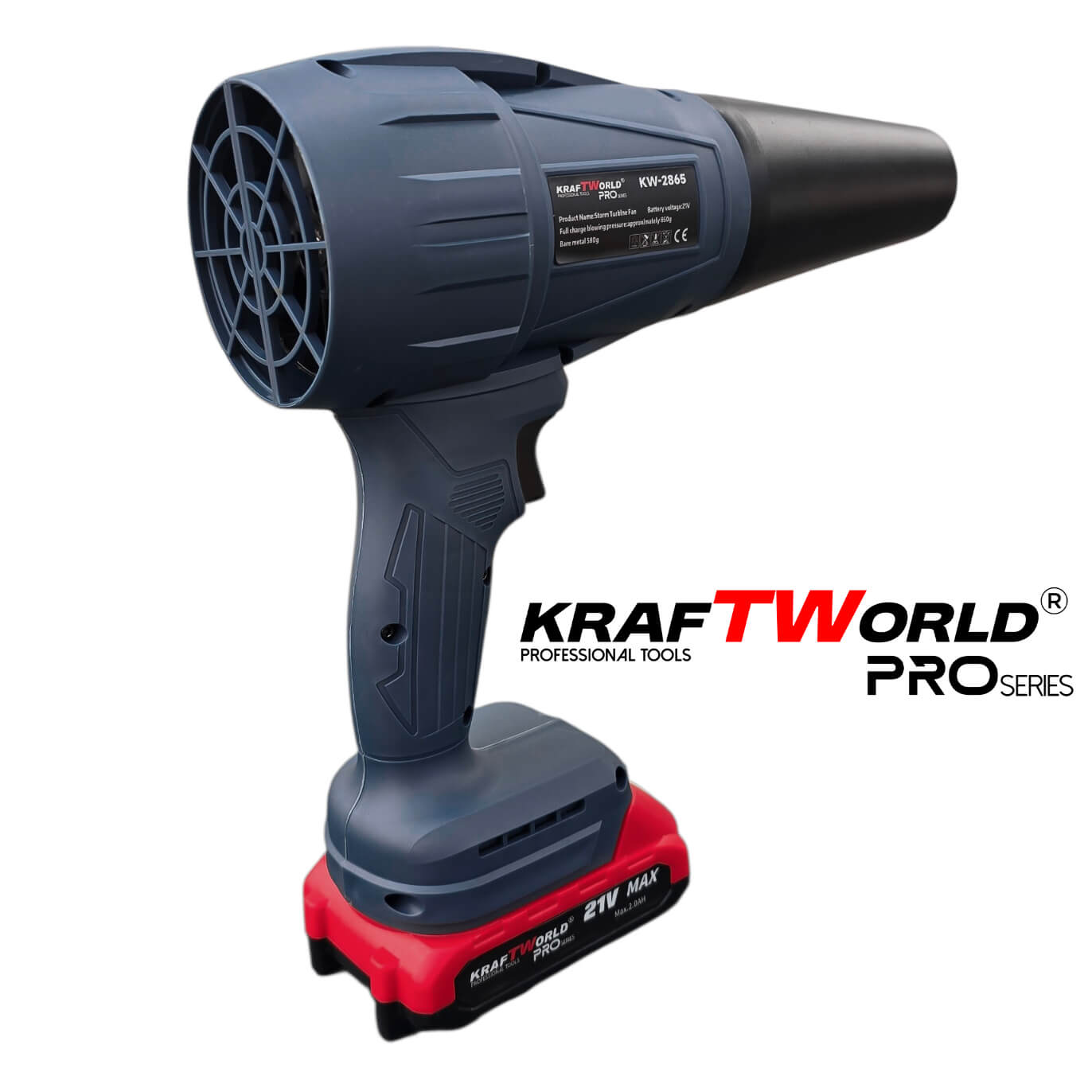 Акумулаторна въздушна духалка KraftWorld PRO 21V за почистване и подсушаване - Image 7