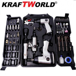 Професионален Комплект Пневматични Инструменти KraftWorld 71 Части за Всяка Задача!