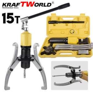 KraftWorld хидравлична скоба за лагери – 15 тона, 3 рамена, комплект