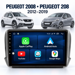 Мултимедия за Peugeot 2008 2013–2019 и Peugeot 208 2012–2019 + Подарък камера