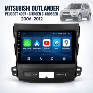 Мултимедия за Mitsubishi Outlander, Citroen C-Crosser, Peugeot 4007 (2006–2012) + Подарък камера за заден ход, CarPlay, GPS, Bluetooth