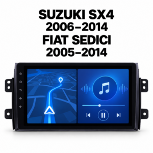 Mултимедия за Suzuki SX4, Fiat Sedici (2005–2014) + Подарък камера за заден ход, CarPlay, GPS, Bluetooth